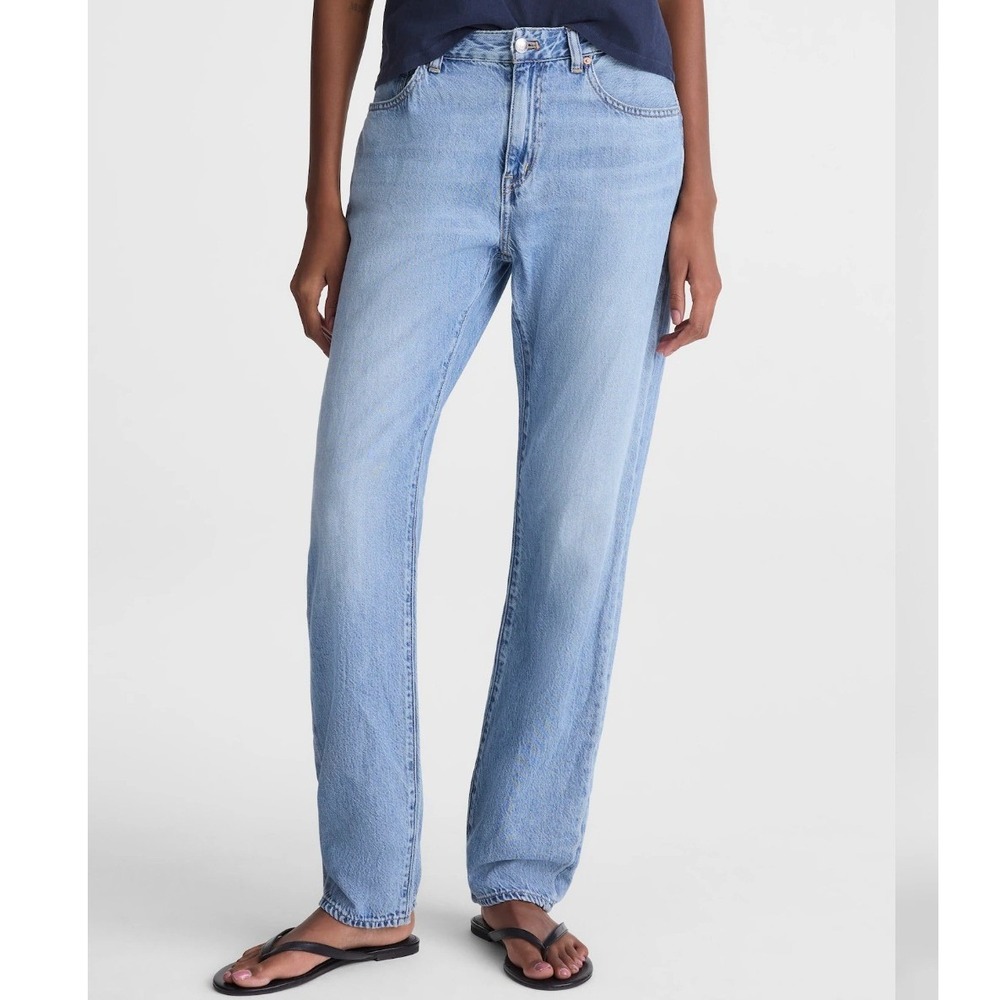 Madewell The Short Dean Easy Straight Jean Airy Denim Cotton Lyocell Size 26S